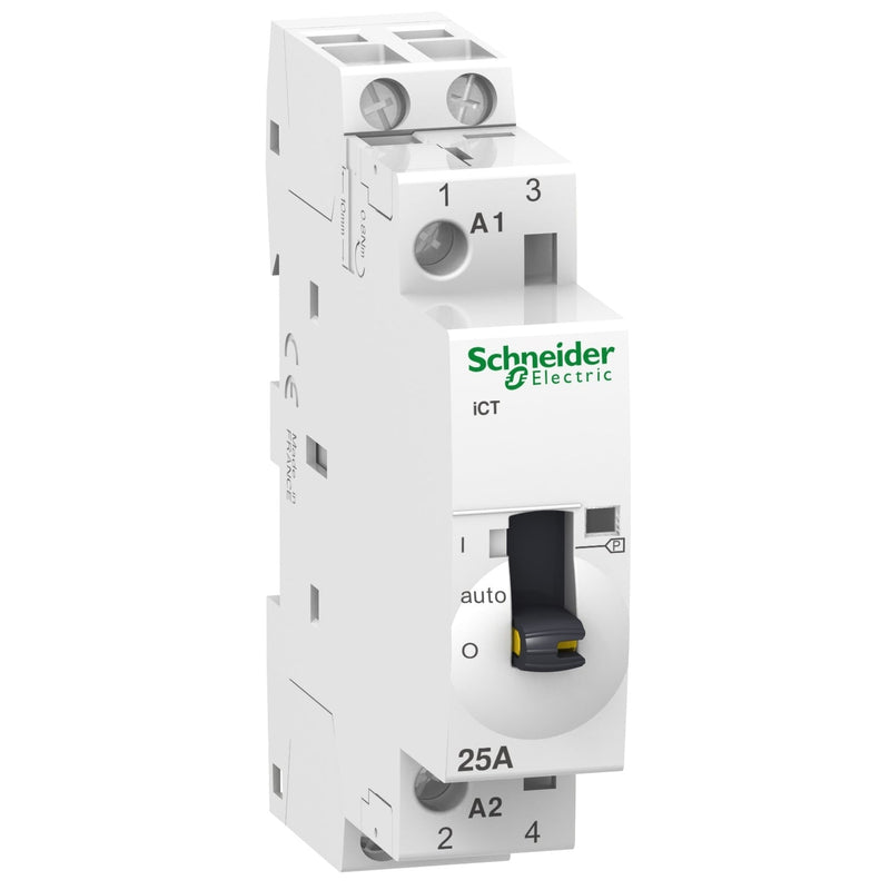 Schneider modulaire contactor dag/nacht manuele bediening 2NO 24A 230VAC